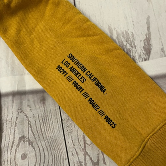 Hollister Pullover Hoodie Sweatshirt Dark Yellow Black Medium - Picture 10 of 12